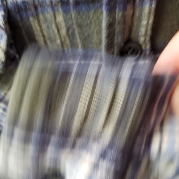 Lee Olive and Navy FLANNEL  Checkered Shirt - Picture 7 of 10